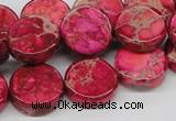 CDI17 16 inches 16mm coin dyed imperial jasper beads wholesale