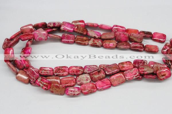 CDI21 16 inches 13*18mm rectangle dyed imperial jasper beads