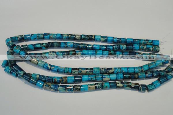 CDI280 15.5 inches 8*8mm tube dyed imperial jasper beads