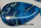 CDI328 15.5 inches 30*50mm flat teardrop dyed imperial jasper beads