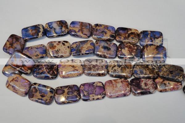 CDI440 15.5 inches 20*30mm rectangle dyed imperial jasper beads