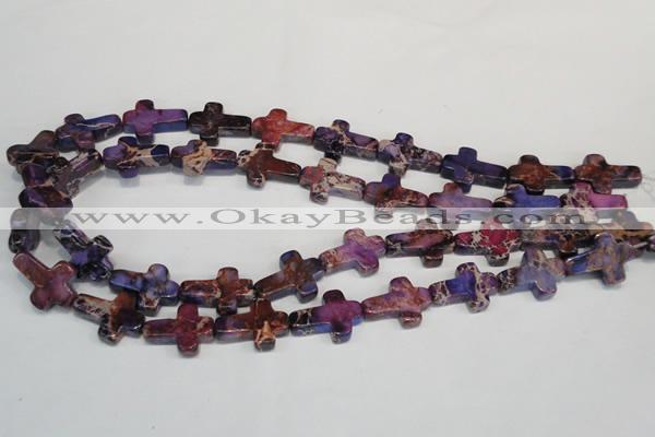 CDI450 15.5 inches 15*20mm cross dyed imperial jasper beads