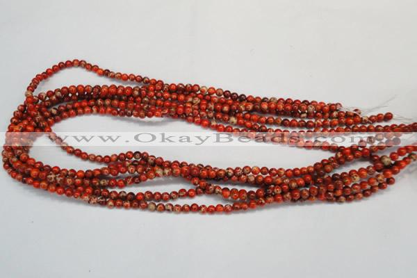 CDI490 15.5 inches 4mm round dyed imperial jasper beads