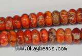 CDI501 15.5 inches 6*10mm rondelle dyed imperial jasper beads