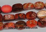 CDI528 15.5 inches 10*14mm oval dyed imperial jasper beads