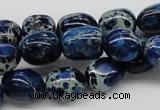 CDI63 16 inches 12*15mm nuggets dyed imperial jasper beads wholesale