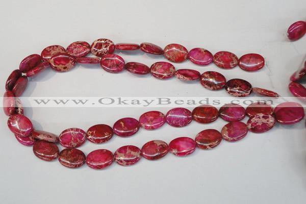 CDI645 15.5 inches 13*18mm oval dyed imperial jasper beads