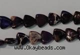 CDI719 15.5 inches 8*8mm triangle dyed imperial jasper beads