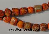 CDI732 15.5 inches 6*7mm – 8*9mm nuggets dyed imperial jasper beads