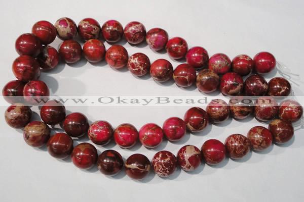 CDI763 15.5 inches 16mm round dyed imperial jasper beads