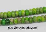 CDI87 16 inches 5*8mm rondelle dyed imperial jasper beads wholesale