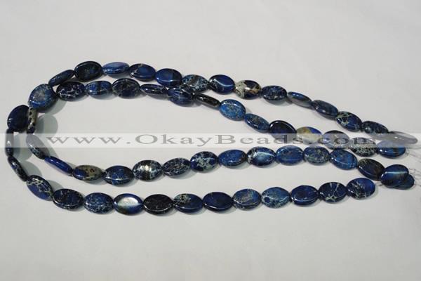 CDI913 15.5 inches 10*14mm oval dyed imperial jasper beads