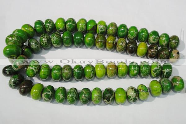 CDI928 15.5 inches 12*18mm rondelle dyed imperial jasper beads