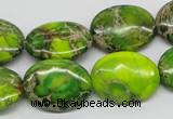 CDI93 16 inches 15*20mm oval dyed imperial jasper beads wholesale