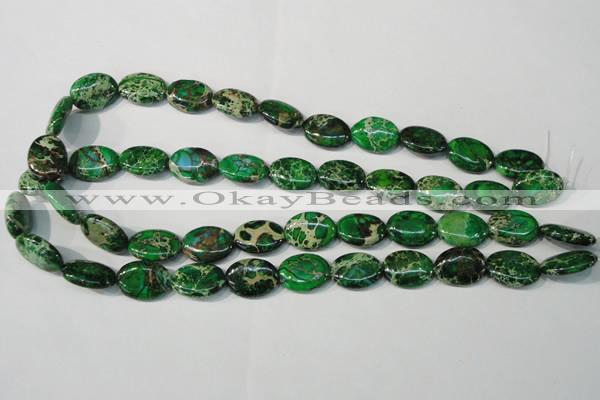 CDI972 15.5 inches 13*18mm oval dyed imperial jasper beads