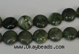 CDJ26 15.5 inches 10mm flat round Canadian jade beads wholesale