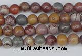 CDJ400 15.5 inches 4mm round sonoran dendritic jasper beads