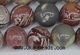 CDJ405 15.5 inches 14mm round sonoran dendritic jasper beads