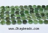 CDJ410 15.5 inches 8mm faceted square Canadian jade beads