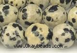 CDM102 15 inches 10mm faceted round dalmatian jasper beads