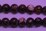 CDM51 15 inches 6mm round strawberry dalmatian jasper beads