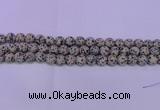 CDM81 15.5 inches 6mm round matte dalmatian jasper beads