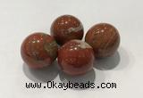 CDN1007 20mm round red jasper decorations wholesale