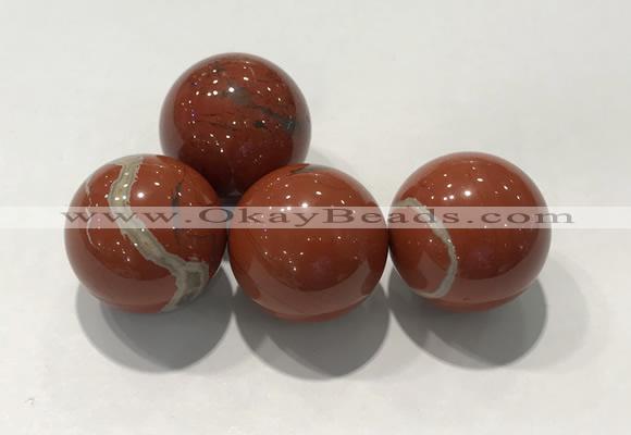 CDN1017 25mm round red jasper decorations wholesale