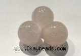 CDN1031 30mm round rose quartz decorations wholesale