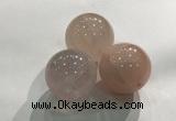 CDN1032 30mm round rose quartz decorations wholesale