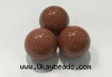 CDN1054 30mm round goldstone decorations wholesale