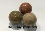 CDN1065 30mm round unakite decorations wholesale