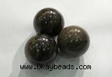 CDN1083 30mm round bronzite decorations wholesale