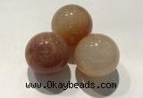 CDN1097 30mm round fire agate decorations wholesale