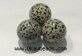 CDN1132 30mm round dalmatian jasper decorations wholesale