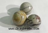 CDN1142 30mm round picasso jasper decorations wholesale