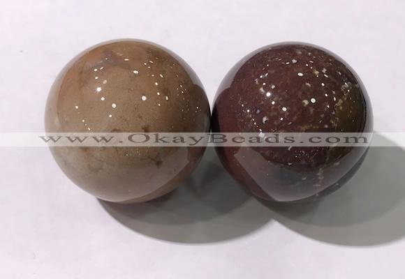 CDN1213 40mm round agate decorations wholesale