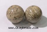 CDN1255 40mm round feldspar decorations wholesale