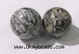 CDN1296 40mm round jasper decorations wholesale