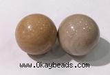 CDN1314 40mm round wood jasper decorations wholesale