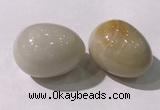 CDN1351 35*45mm egg-shaped yellow jade decorations wholesale