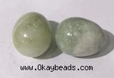 CDN1353 35*45mm egg-shaped flower jade decorations wholesale