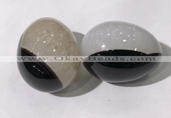 CDN1365 35*45mm egg-shaped druzy agate decorations wholesale