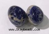 CDN1372 35*45mm egg-shaped sodalite decorations wholesale