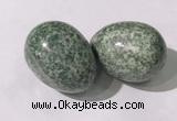 CDN1373 35*45mm egg-shaped green spot stone decorations wholesale