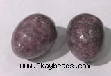 CDN1387 35*45mm egg-shaped lilac jasper decorations wholesale