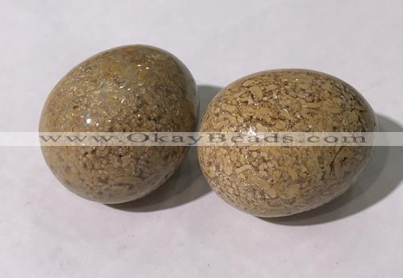 CDN1392 35*45mm egg-shaped jasper decorations wholesale