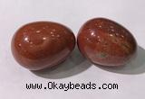 CDN1398 35*45mm egg-shaped red jasper decorations wholesale