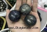 CDN14 35mm round pyrite gemstone decorations wholesale