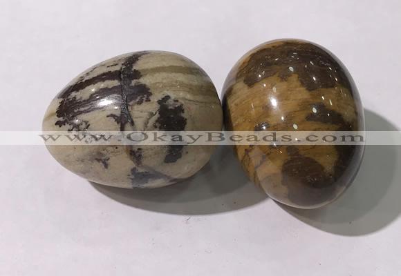 CDN1402 35*45mm egg-shaped jasper decorations wholesale